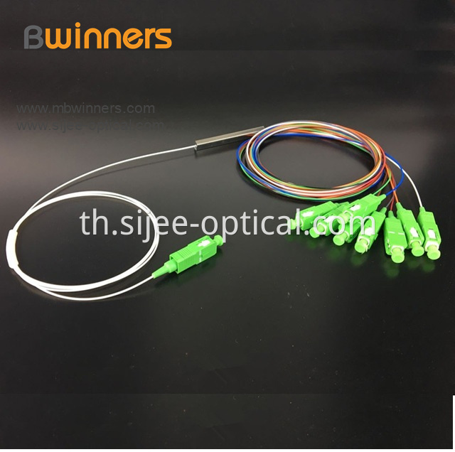 Steel Tube 1x8 Plc Splitter With Scapc Connector